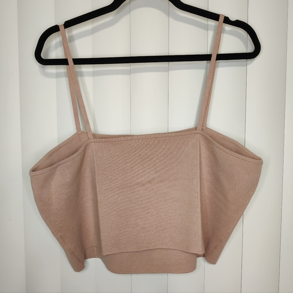 NWT Express spaghetti strap sweater knit crop top XL - Picture 2 of 3